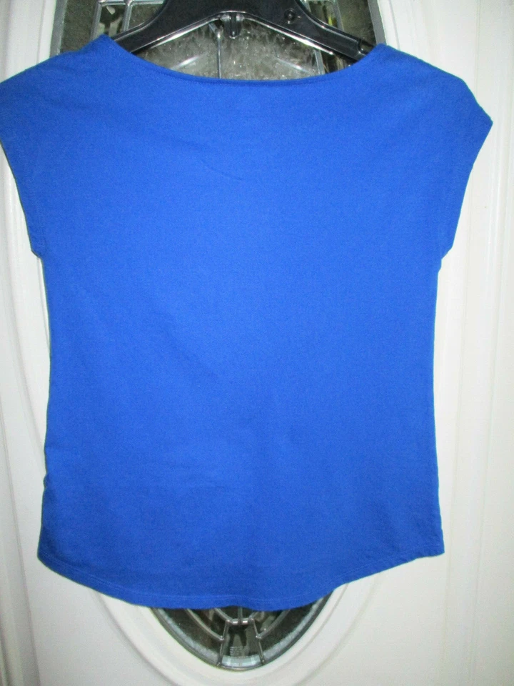 Top Total Girl Niñas Talla Grande 14 Azul Con Lentejuelas Manga Gorra Dobladillo Redondo Foto 2 de 3