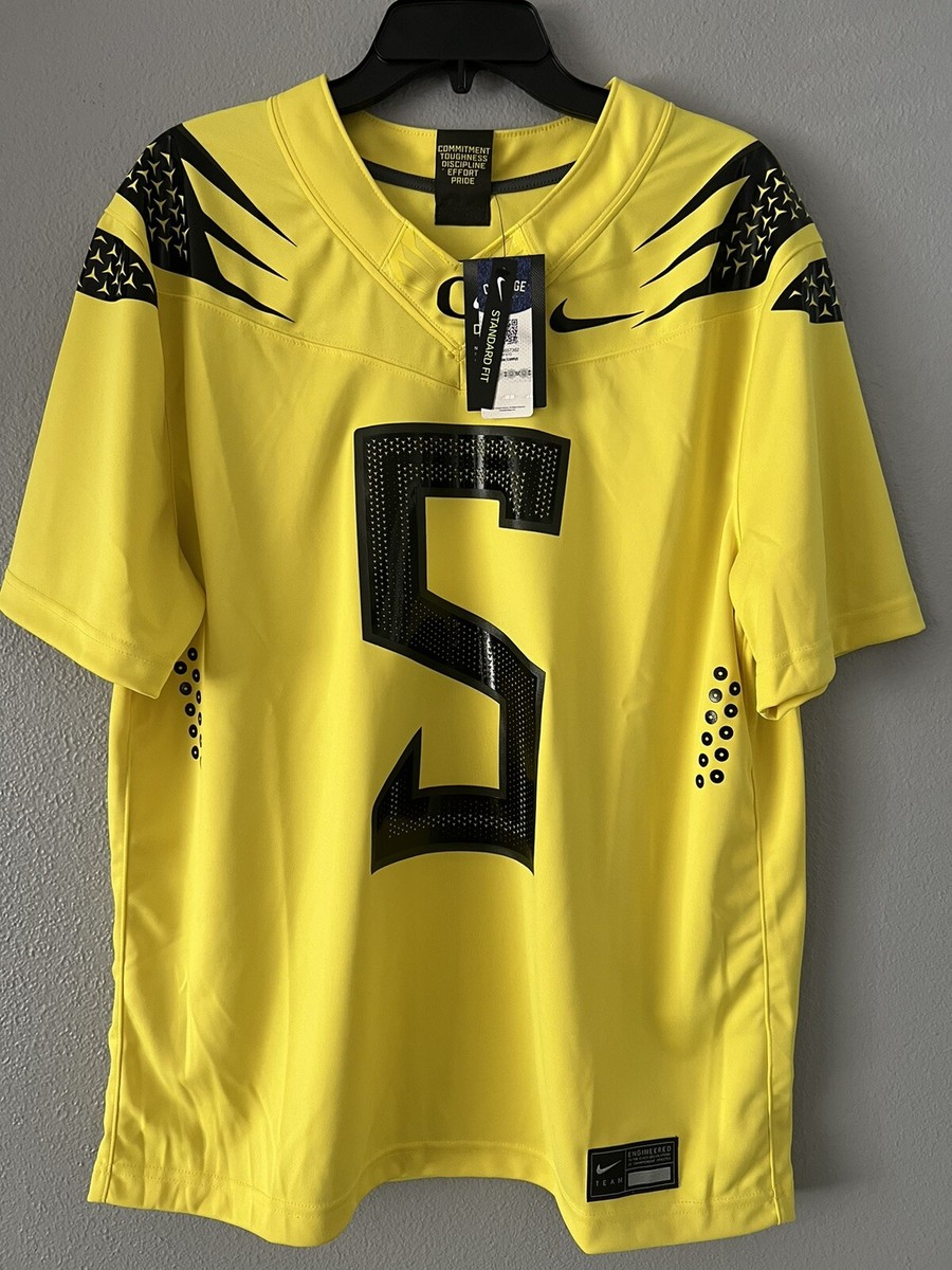 Nike Oregon Ducks #5 Jersey Yellow/Black DB3082-729 Sz M L
