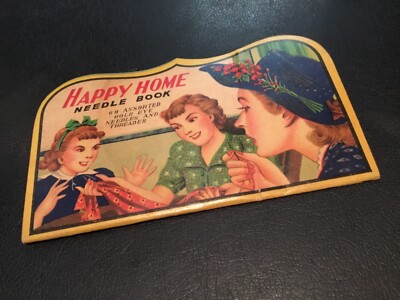 VINTAGE HAPPY HOME NEEDLE BOOK FULL NEVER USED MUST SEE NO RESERVE WOW