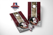 Football Cornhole Board Vinyl Wrap Skins Laminated Decal Sticker Set