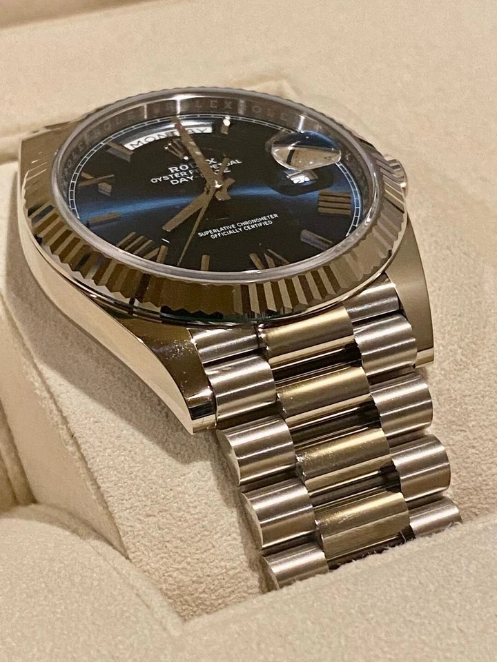 Nuevo En Caja Rolex President, Day Date, Oyster, 40 mm, oro blanco Foto 3 de 4