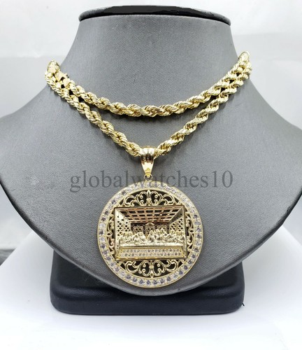 REAL 10k Gold Last supper Pendant 10kt 