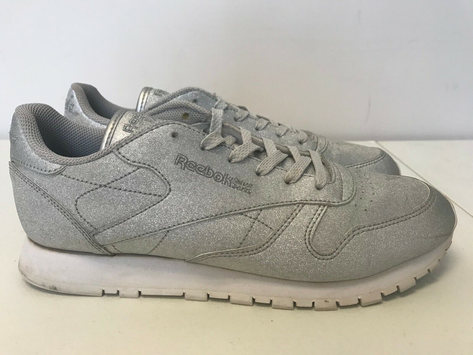 Womens Reebok Classic Silver Glitter BD5757 | eBay