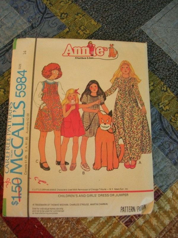 McCall's 5984 ~ Child 14 ~ Annie's Clothes Line ~ Dress or Jumper