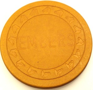 Vintage 1965 The Embers Casino Card Room Chip Sacramento Citrus Heights Ca Ebay