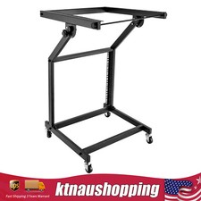 Pro 9U DJ Mixer Stand Rack Mount Stage Cart Music Equipment Studio Party Show US