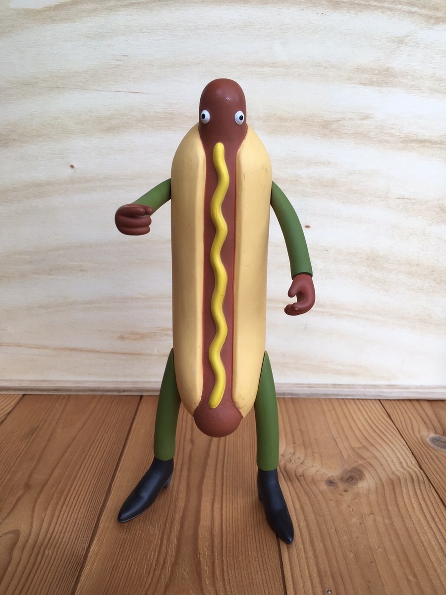 AMOS GREENFUZZ HELMUT TheHotDogManフィギュア Helmut the Hot Dog Man Tales From Greenfuzz Amos hotdog vinyl