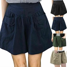 Plus Size Womens Skort Baggy Wide Leg Skirts Ladies Casual Shorts Pants UK 10-20