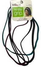 Scunci No-Slip Grip Flat Headwraps, Assorted Colors 4-Pieces New