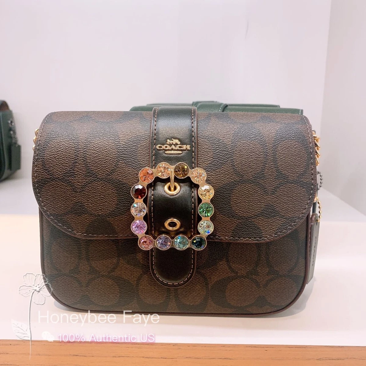 Coach bowery crossbody with hotsell jewel buckle