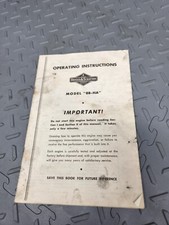 Briggs & Stratton Model 8B-HA Operating Instruction with parts list vintage old