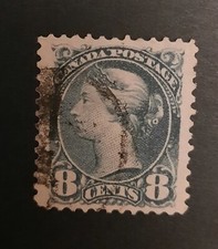 lot n° 484   timbre canada oblitéré n ° 44 reine victoria pièce propre 