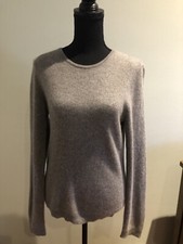 100 ladies cashmere pull over sweater color gray