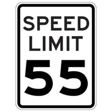 New Metal Sign Aluminum Sign R2 1 55 Mph Speed Limit H.i.p. Signs For Outdoor 