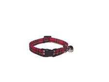 Wet Nose Designs CAT or KITTEN COLLAR Mad for Plaid Tartan Red Black Plaid