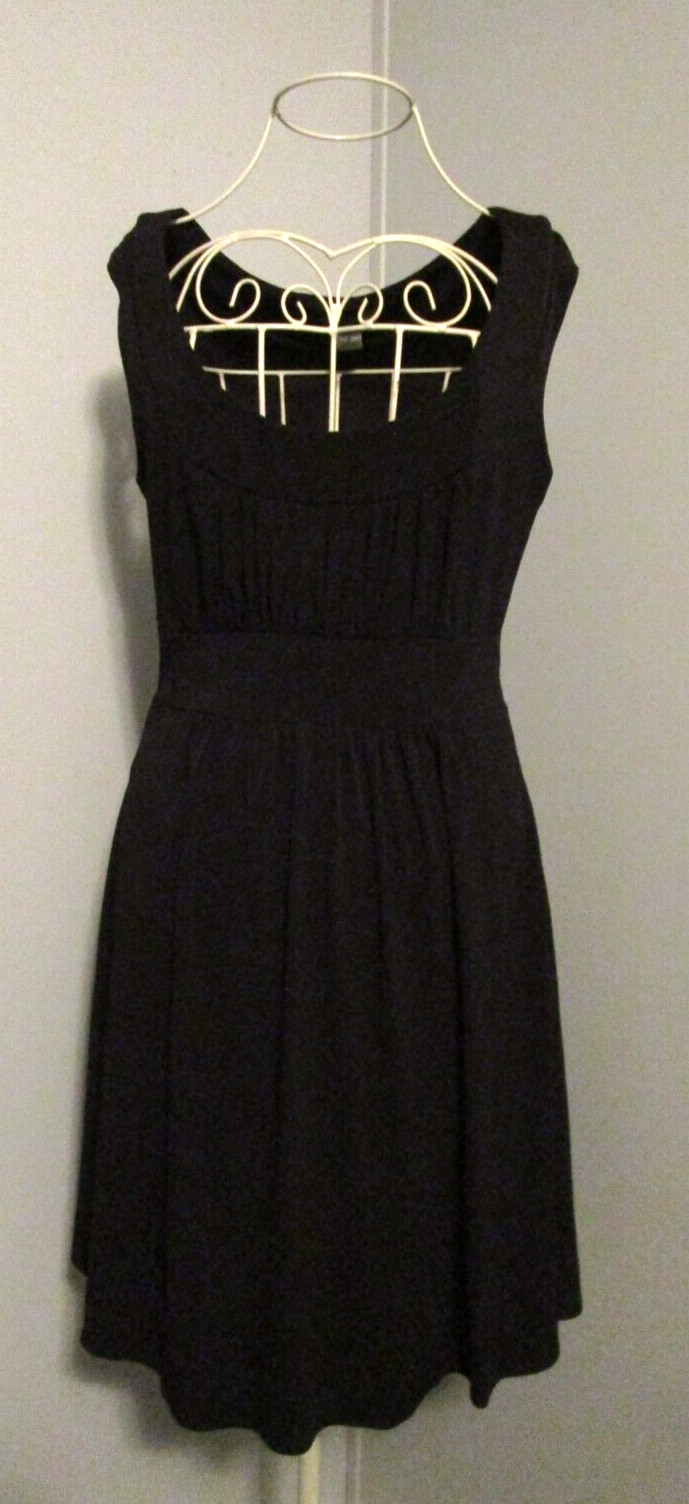 Essentials by ABS Solid Black Sleeveless Knee Len… - image 1