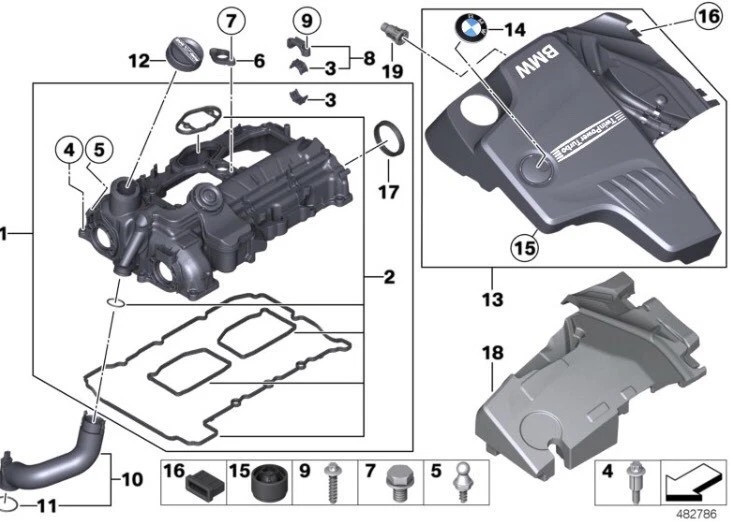 2015 bmw x1 valve 2024 cover gasket replacement