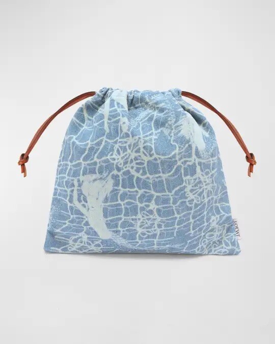 Beautiful! Loewe x Paula's Ibiza Mermaid Denim Pouch Clutch Bag | eBay