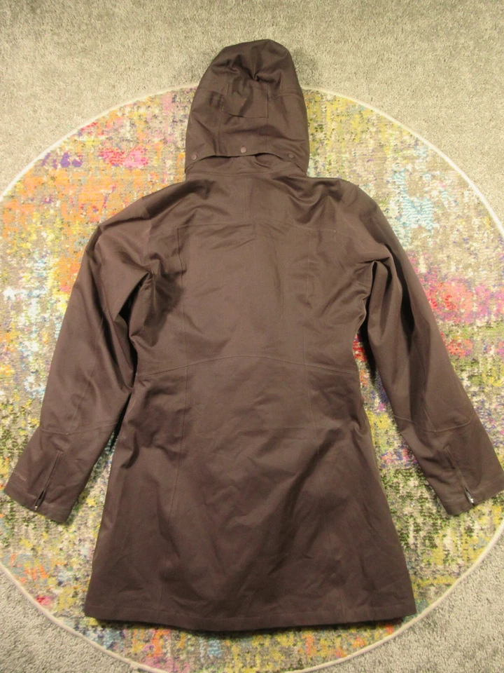 Patagonia H2NO Raincoat Parka Jacket Womens M Purple Removable Hood Distressed - Image 2 of 4