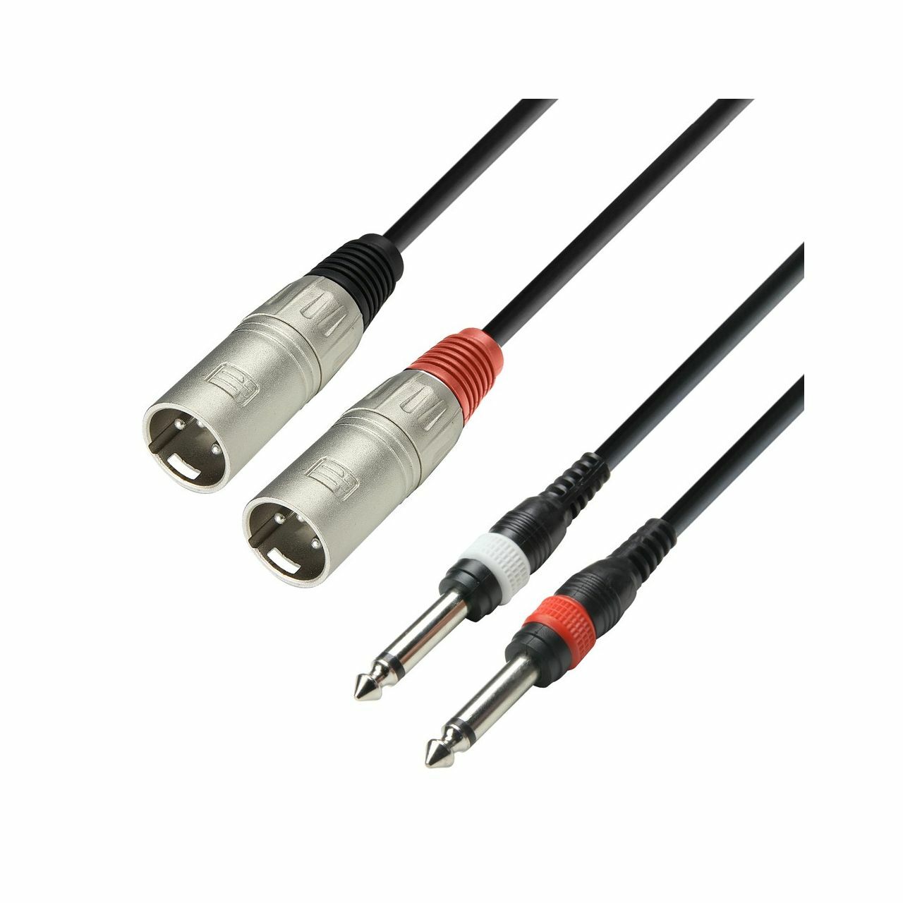 Аудиокабель ADAMHALL 2 x XLR-Stecker auf 2 x 6,3 мм, Моноклинковый, 6 м
