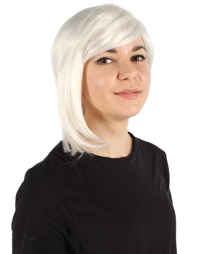 HPO Adult Women's American Comic Book War Hero White Wig, HW-7425 - Picture 6 of 9
