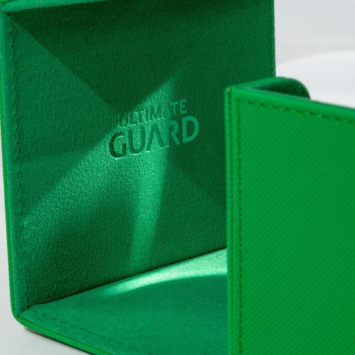 ULTIMATE GUARD MONOCOLOR GREEN 100+ SIDEWINDER DECK CASE Card Storage Box ccg - Picture 3 of 3