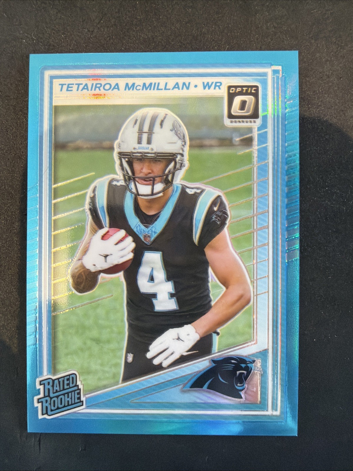 2025 Panini Donruss Optic - Rated Rookie Tetairoa McMillan #209 Aqua Prizm /349