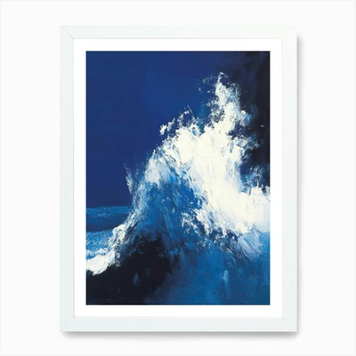 ''Blaue Welle'' 18 Kunstdruck gerahmt Wandbild Poster Leinwanddruck Bild