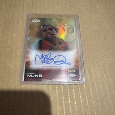 Topps Chrome Nien Nunb Auto Star Wars Card Mike Quinn #A-Mq /99