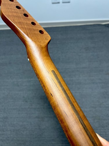 Edelstahl 22 Bünde Satin Zum Selbermachen Braten Flamme Ahorn E-Gitarrenhals 25,5 Zoll - Bild 7 von 7