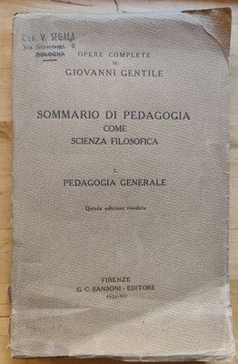 Inhaltsverzeichnis Pädagogik als philosophische Wissenschaft Bd. 1 Giovanni Gentile, Samsoni