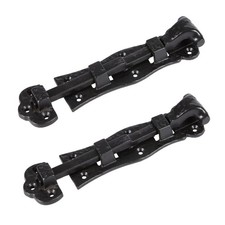 Straight Antique Fish Tail Surface Bolt - W140mm - Black - Pack of 2