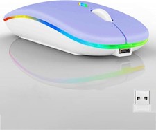 Rechargeable Optical Bluetooth Mouse with Colorful LED   Perfect for All Devices