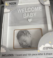 NEW Moon  Stars Letterboard Picture Frame   Baby Nursery or Shower Gift