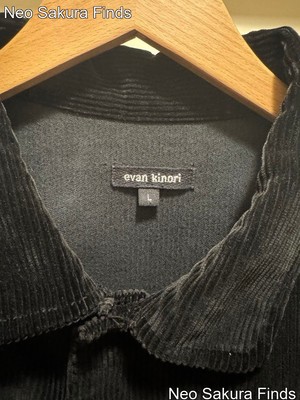 Evan Kinori Three Pocket JK Black Corduroy L