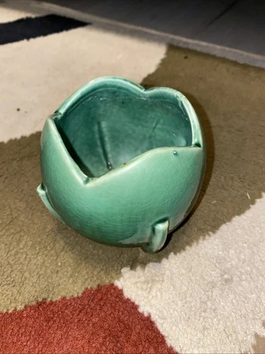 Nelson McCoy Pottery Green Jardeniere Vase Planter Circa 1930's 40’s NM USA