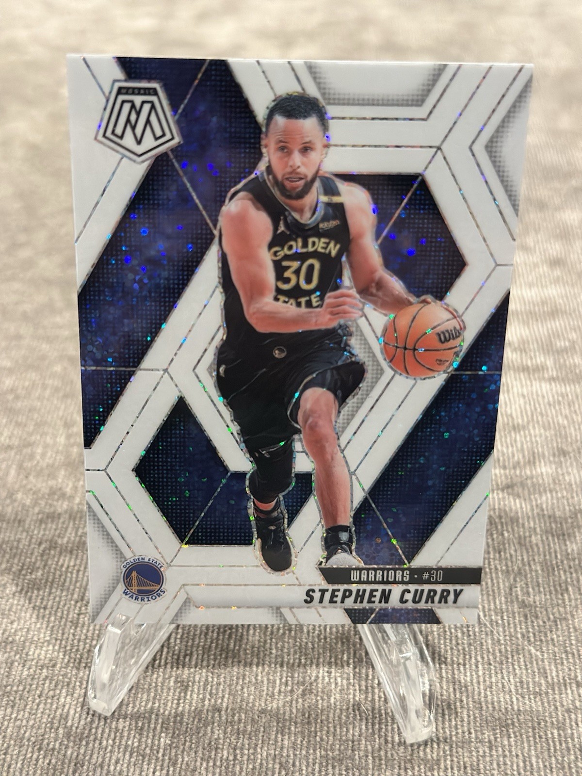 2024-25 Panini Mosaic Stephen Curry #163 White Sparkle!