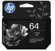 HP 64 Black Original Ink Cartridge, 200 pages, N9J90AN 140