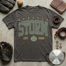 Vintage Seattle Storm Basketball Shirt Comfort Colors Retro Washington Fan Gift