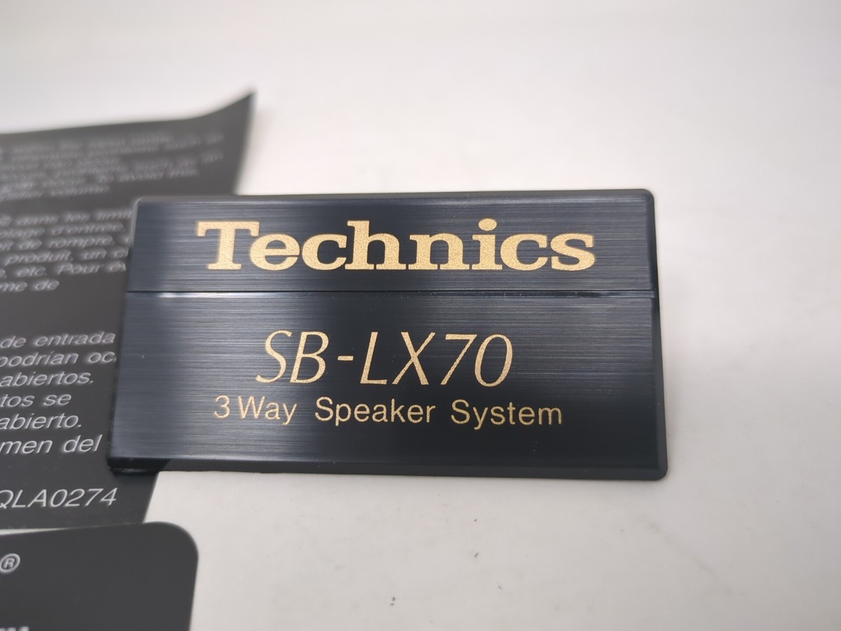 Technics SB-LX70 Front Cabinet ID Badge and Back Labels OEM | eBay