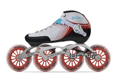 Bont GT4 Inline Speed Skates Racing Boots, 6061 T6 White Black Red Size 5