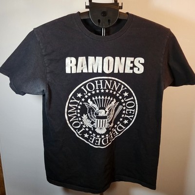 Ramones 1-2-3-4 Black Band Logo Seal 100% Cotton T-Shirt Unisex Adult L Read!