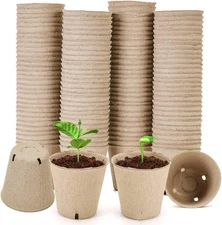 Peat Pot, 126 Packs 3.15 Inch Seed Starting Pots with Drainage Holes