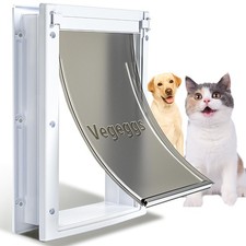 Large Pet Door for Cats and Dogs - Magnetic Flap, Telescoping Tunnel, Easy