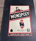 Vintage Monopoly Popular Edition  Black Game Board Parker Brothers 1954