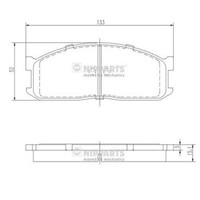 Nipparts Bremsbelagsatz Scheibenbremse J3603025 FüR Ford Econovan Kba Kca Kaa Sd
