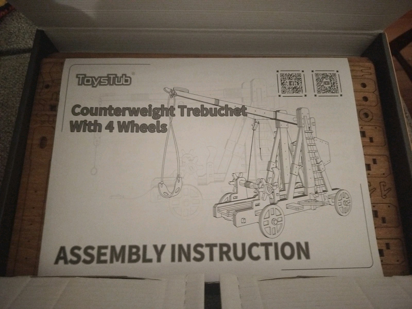 Toystub 3D Wooden Puzzles Counterweight Trebuchet Model New