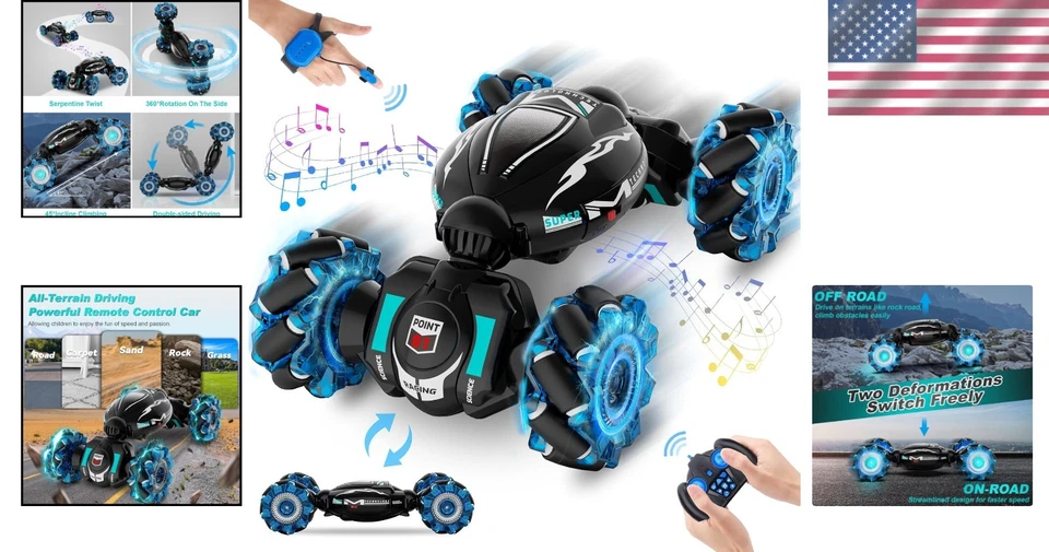 2.4Ghz Transform Off-Road RC Car Toy with Lights Music - Image 2 of 4