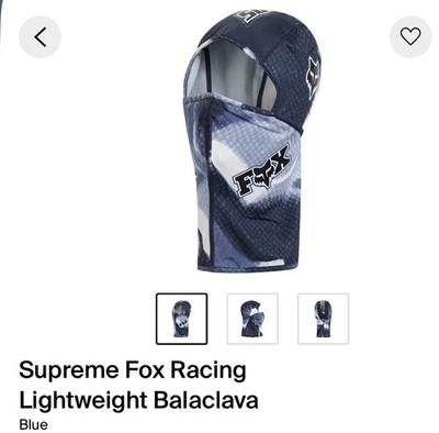 Supreme x Fox Racing Lightweight Balaclava Blue One Size 33079-002-OS