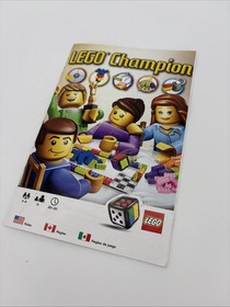 LEGO Champion 3861 Board Game 5 Fun Family Challenges Buildable 100% Complete